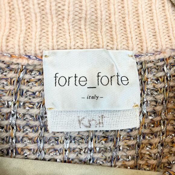 Forte Forte Women's Wool Blend Knit Long Flare Sleeve Pullover Sweater Size XL - Picture 8 of 10
